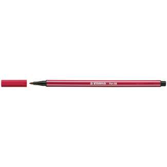 Stabilo Pen 68/50 - Rotulador acuarelable, punta redonda de 1 mm, color rojo oscuro