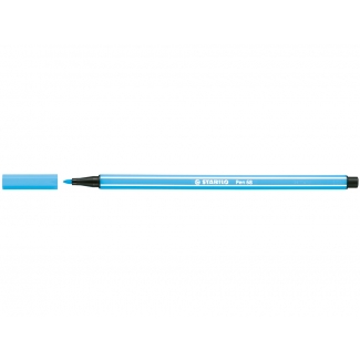 Stabilo Pen 68/57 - Rotulador acuarelable, punta redonda de 1 mm, color azul celeste