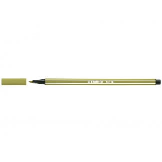 Stabilo Pen 68/63 - Rotulador acuarelable, punta redonda de 1 mm, color verde tierra