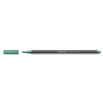 Stabilo Pen 68/836 - Rotulador acuarelable, punta redonda de 1 mm, color verde metalizado