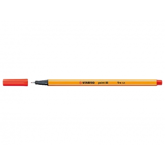 Stabilo Point 88/48 - Rotulador punta de fibra, punta redonda de 0,4 mm, color bermellón
