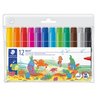 Staedtler Color Jumbo 340 WP12 - Rotuladores de colores, caja de 12 colores