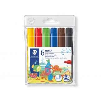 Staedtler Color Jumbo 340 WP6 - Rotuladores de colores, caja de 6 colores