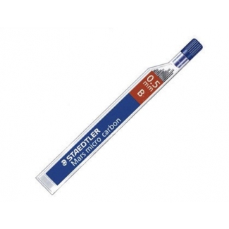 Staedtler mars micro 250 05-B - Minas de grafito, 0,5 B, tubo de 12 unidades