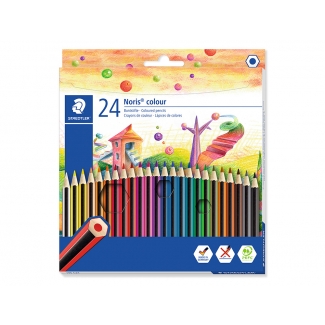 Staedtler Noris Colour 185 C24 - Lápices de colores, caja de 24 colores