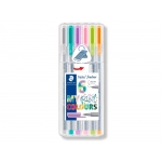 Staedtler Triplus Fineliner 334 - Rotuladores de colores, caja de 6 colores pastel