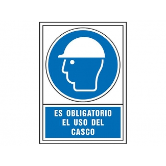 Syssa 151 - Señal de obligatorio el uso de casco, pvc, medida 245 mm x 345 mm