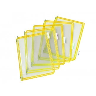 Tarifold 114004 - Funda recambio para porta catálogo, A4, pack de 10 fundas de pvc, color amarillo