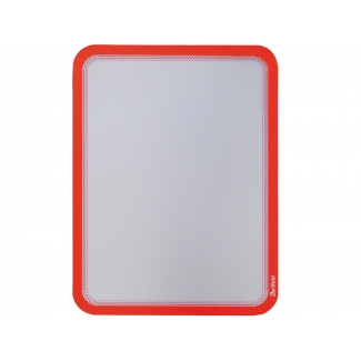 Tarifold 195033 - Marco porta anuncios magnético, A4, pvc, color rojo, pack de 2 unidades