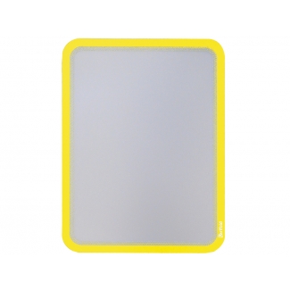 Tarifold 195034 - Marco porta anuncios magnético, A4, pvc, color amarillo, pack de 2 unidades
