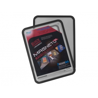 Tarifold 195067 - Marco porta anuncios magnético, A3, pvc, color negro, pack de 2 unidades