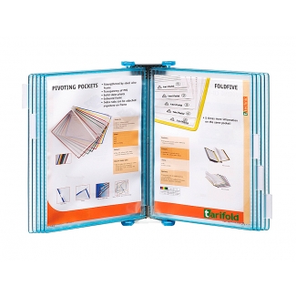 Tarifold 414171 - Porta catálogo de pared, A4, 10 fundas de pvc, color azul