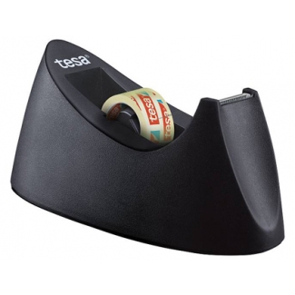 Tesa easy cut curve 53917-00000-00 - Portarrollo sobremesa, para cintas de 33 mt, negro
