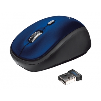 Trust 19663 - Mini ratón óptico inalámbrico, color azul