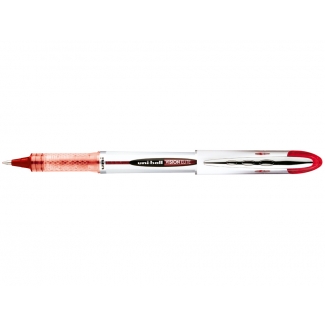 Uni-Ball Vision UB-200 - Bolígrafo de tinta liquida, punta redonda de 0,8 mm, color rojo