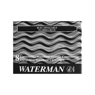 Waterman S0110850 - Tinta estilográfica, caja de 8 cartuchos, color negro